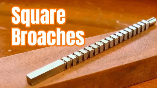 HSS Broach Tools Cutter Square Push Broach High Speed Steel Square Broaching Cutting Tools